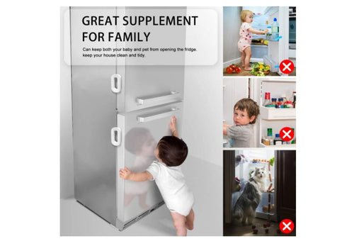Toddler Multifunction Fridge Safety Lock - White
