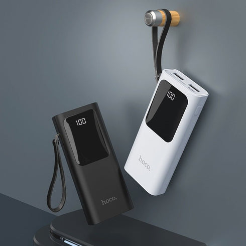 Treasure mobile power bank 10000mAh dual USB output flame retardant PC LED power level indicator -J41 - WooTech Online Shopping In SA