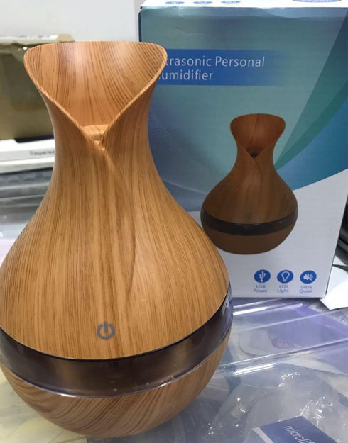 300ml Ultrasonic USB Humidifier - Light Brown