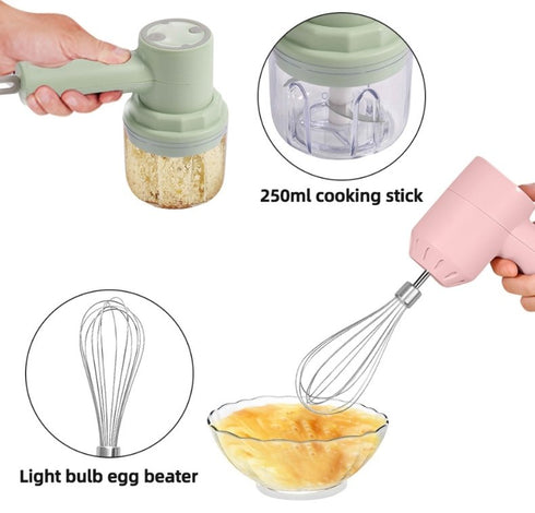 USB Rechargeable Wireless Hand Mixer - White - WooTech Online Shopping In SA