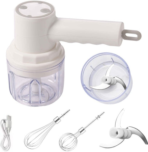 USB Rechargeable Wireless Hand Mixer - White - WooTech Online Shopping In SA
