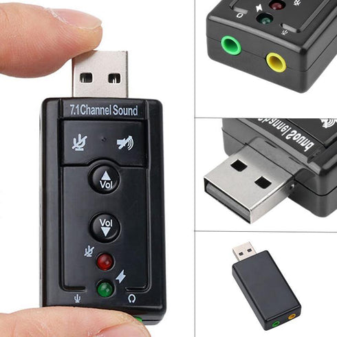 USB Sound Card Adapter Virtual 7.1 Channel