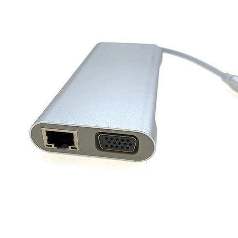 USB3.1 Type C Hubs 11 in 1 Type C to HDMI VGA 4*USB 3.0 RJ45 Gigabit Ethernet PD Audio SD/TF card reader 3.5mm