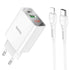 Wall charger “C100A” PD20W + QC3.0 EU set with cable - Type C to iPhone