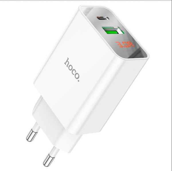 Wall charger “C100A” PD20W + QC3.0 EU set with cable - Type C to iPhone - WooTech Online Shopping In SA