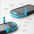 Waterproof Solar Power Bank Shockproof - With Two USB Outputs - Blue