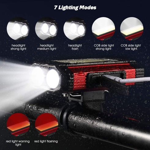 Waterproof USB Rechargeable Bike Front Light