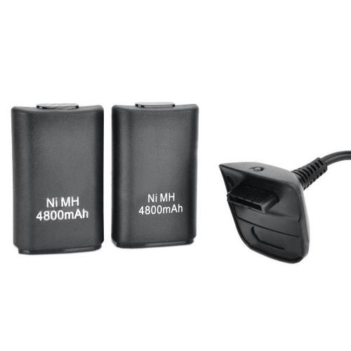 3in1 Double generic Battery Pack for Xbox 360 Controller - Black - WooTech Online Shopping