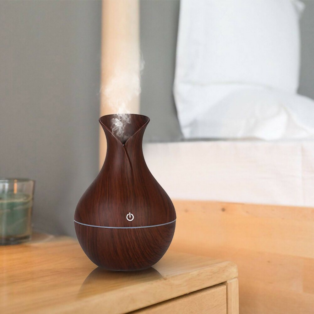 Ultrasonic Aroma Humidifier with Colour Changing LED - Brown – WooTech ...